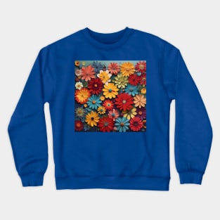 Colourful flowers drawing Crewneck Sweatshirt